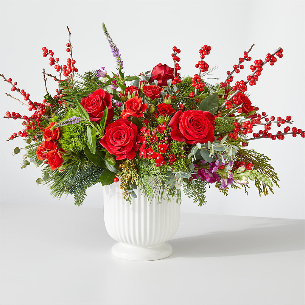 Big Red Bow Bouquet – WILL & DEE'S FLORIST, Florence AL