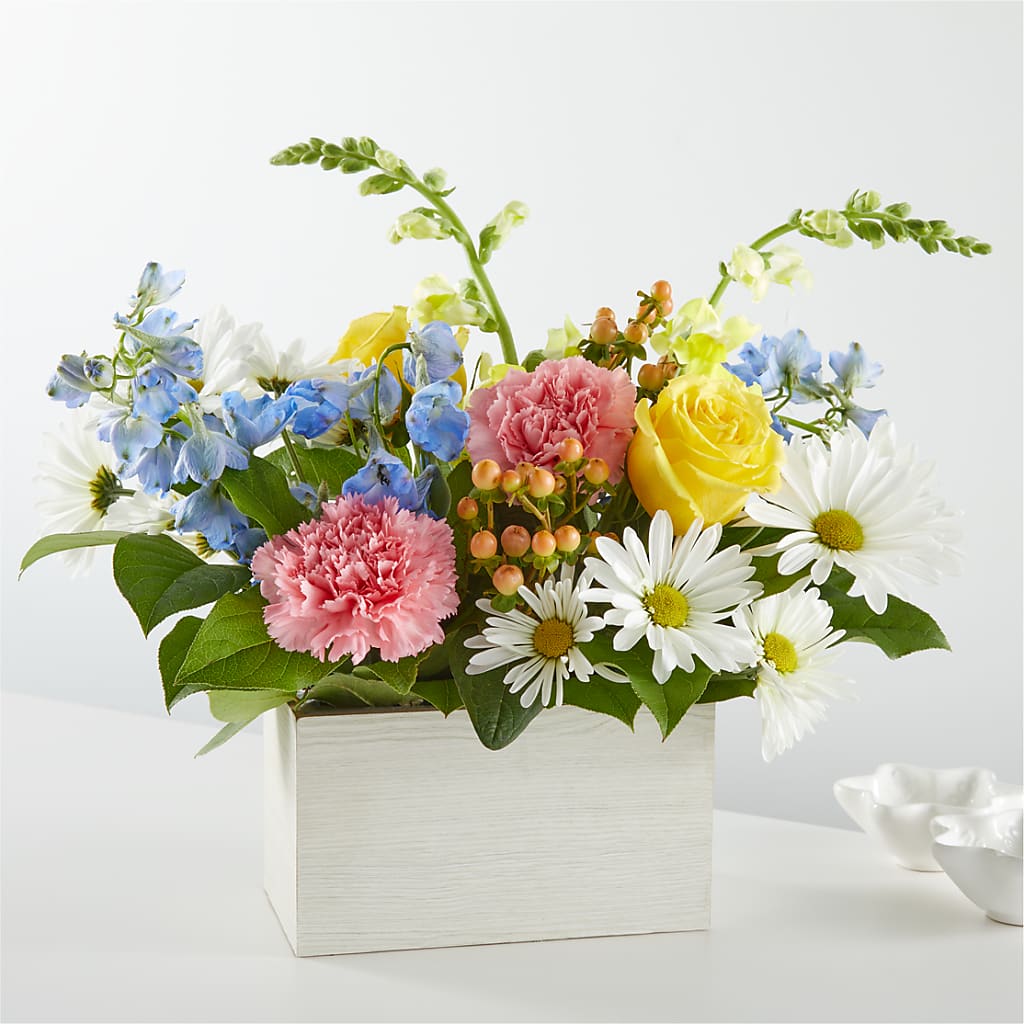 Sun Salutation Box Bouquet – WILL & DEE'S FLORIST, Florence AL