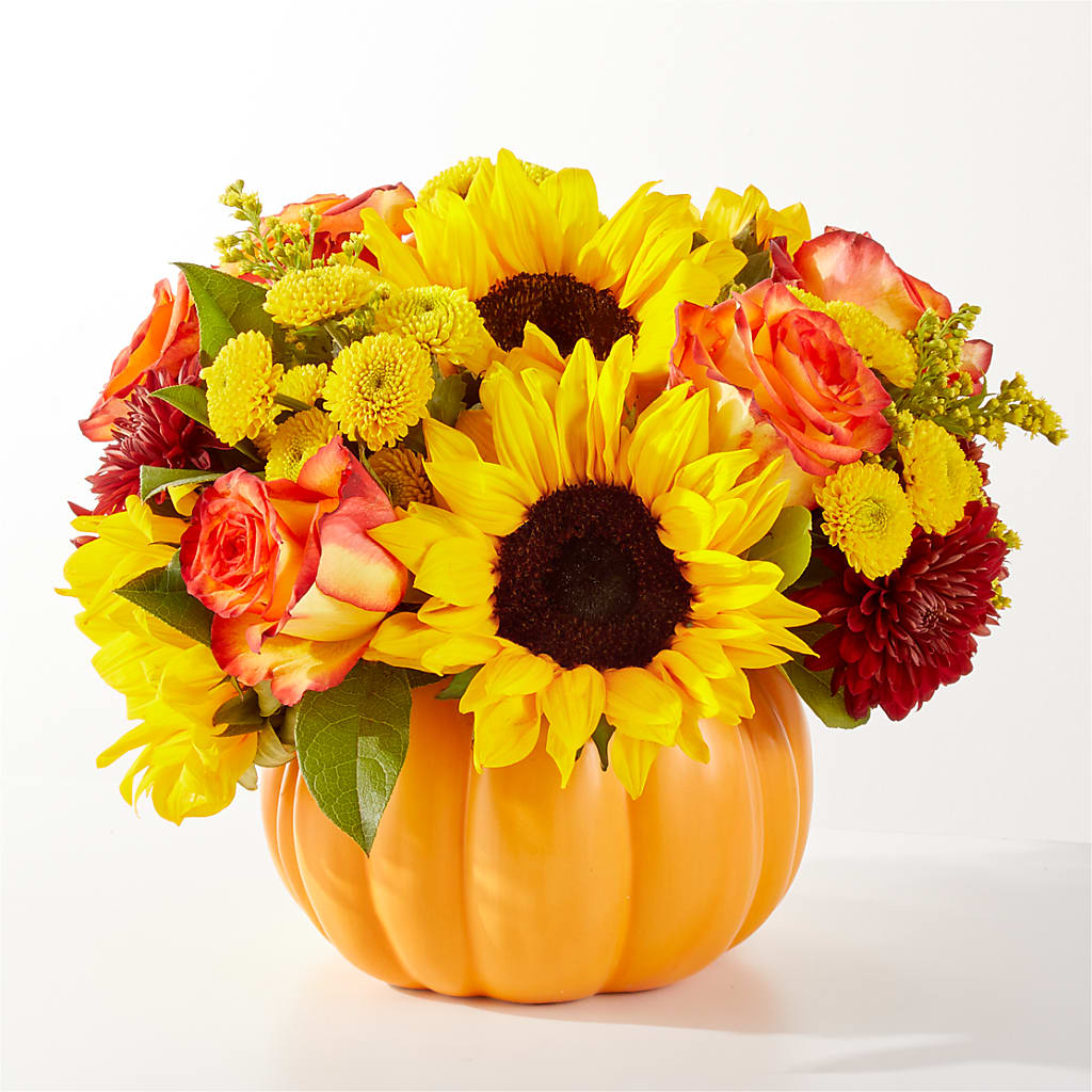 Golden Gourd Pumpkin Bouquet – WILL & DEE'S FLORIST, Florence AL