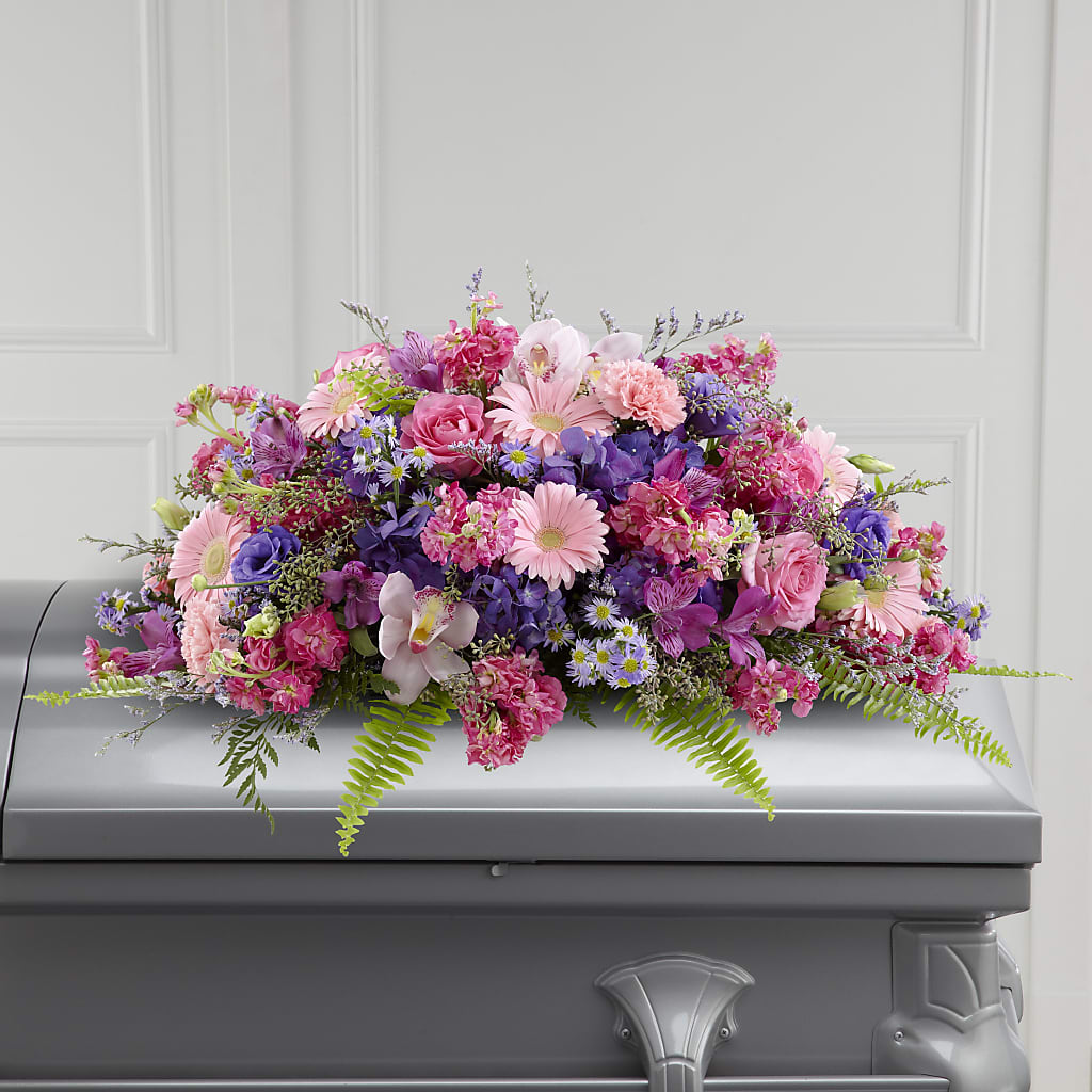 Glorious Garden Casket Spray – WILL & DEE'S FLORIST, Florence AL