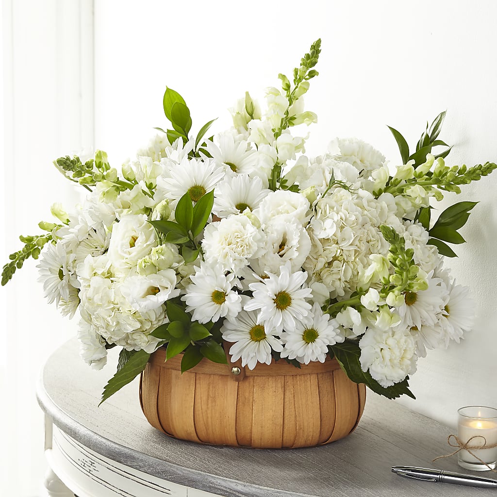 Pure Ivory Basket – WILL & DEE'S FLORIST, Florence AL