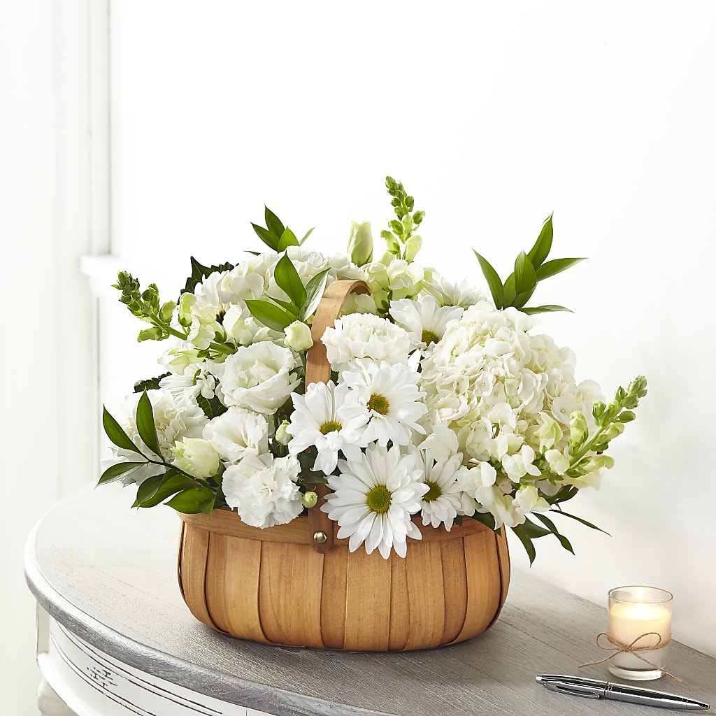 Pure Ivory Basket – WILL & DEE'S FLORIST, Florence AL