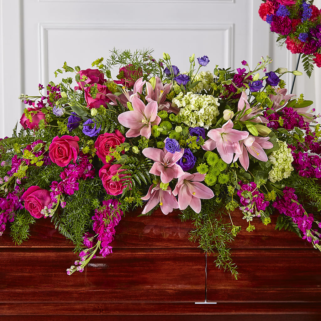 Radiant Tribute Casket Spray – WILL & DEE'S FLORIST, Florence AL