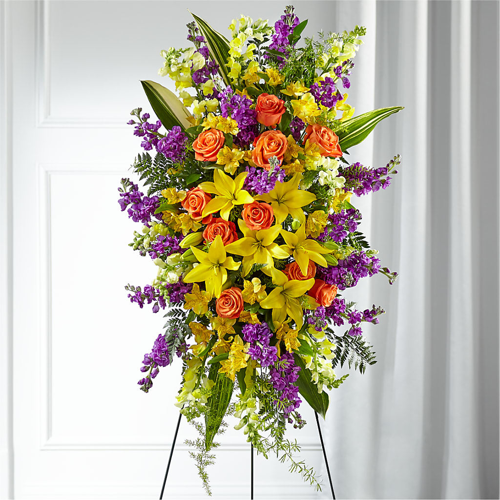 Thoughtful Prayers Standing Spray – WILL & DEE'S FLORIST, Florence AL