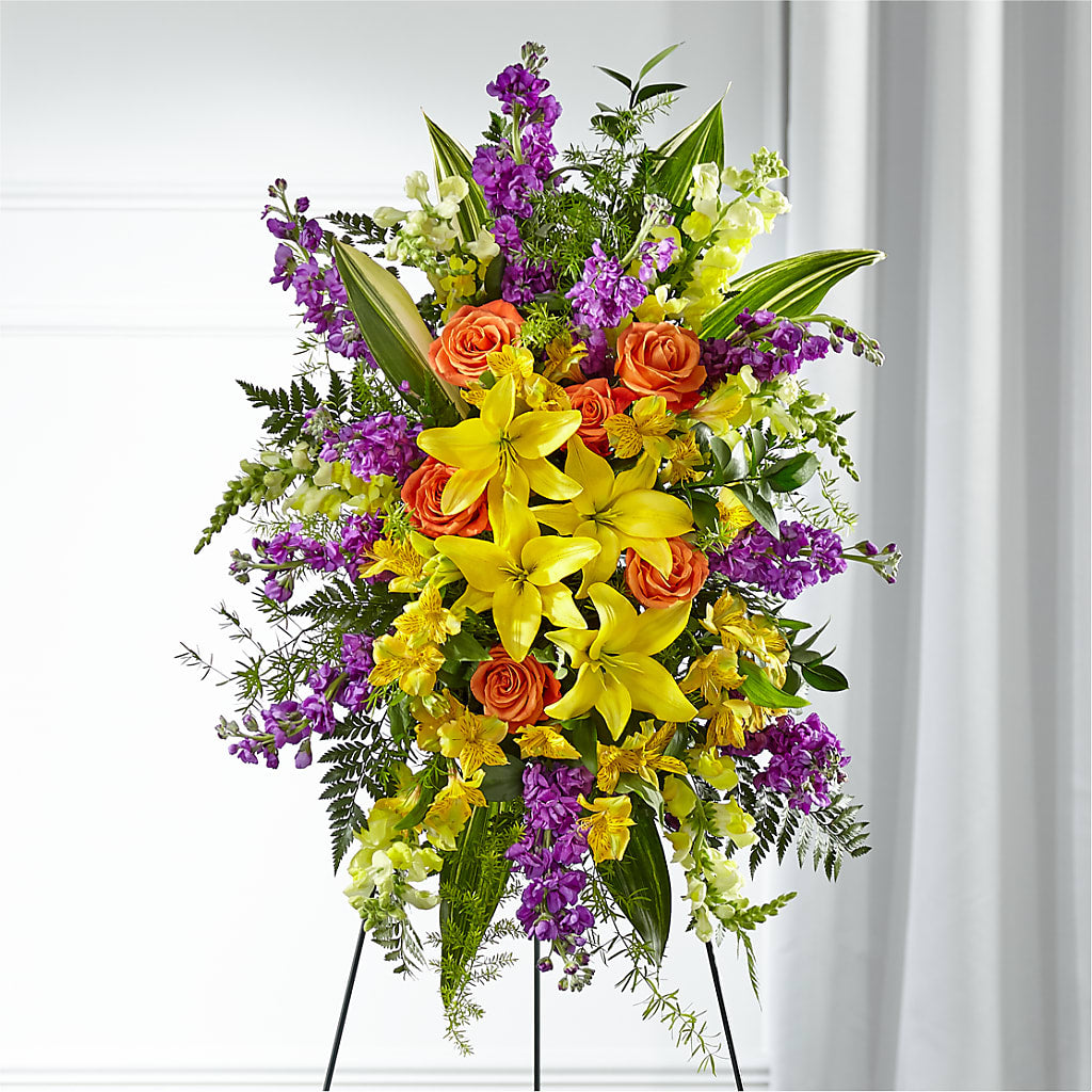 Thoughtful Prayers Standing Spray – WILL & DEE'S FLORIST, Florence AL