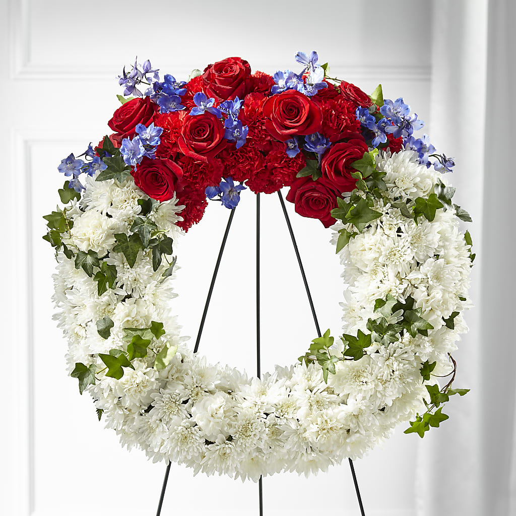 Patriotic Passion Wreath – WILL & DEE'S FLORIST, Florence AL