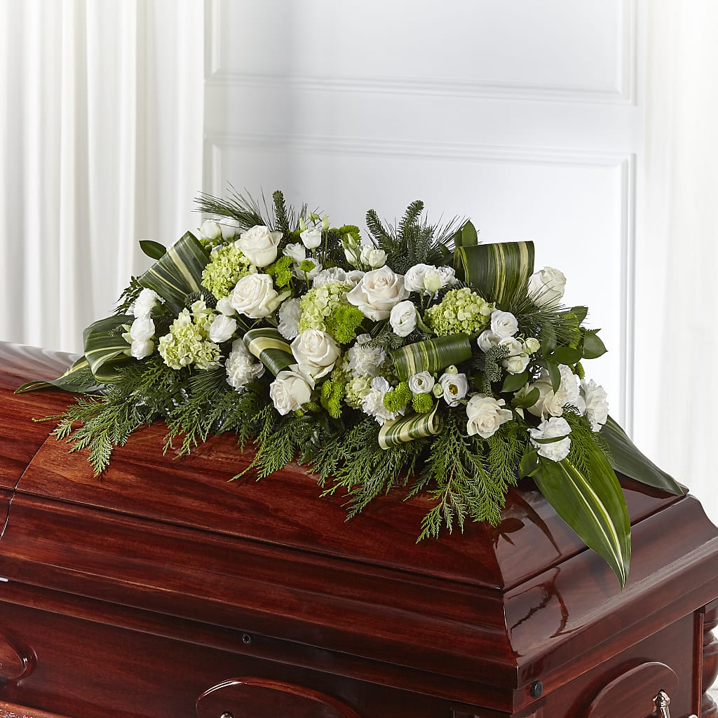 Hopeful Gesture Casket Spray – WILL & DEE'S FLORIST, Florence AL