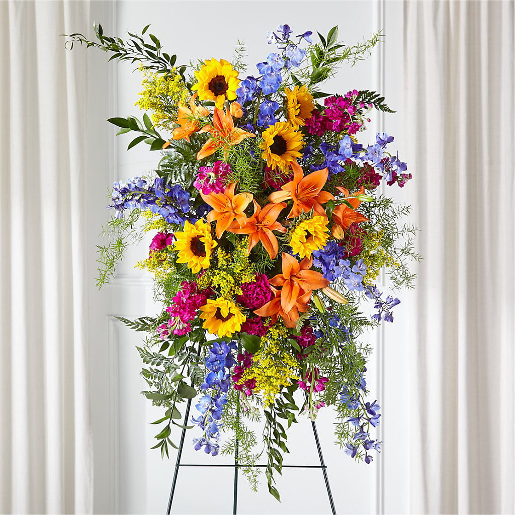 Sunlit Memories Standing Spray (Standard) – WILL & DEE'S FLORIST, Florence AL