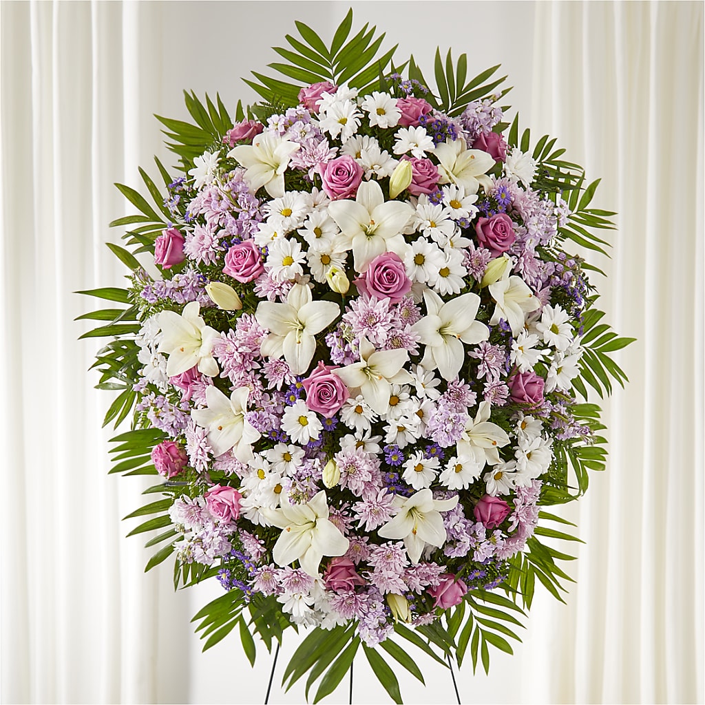 Surrounded by Love Standing Spray – WILL & DEE'S FLORIST, Florence AL