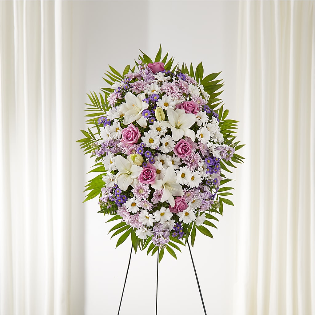Surrounded by Love Standing Spray – WILL & DEE'S FLORIST, Florence AL