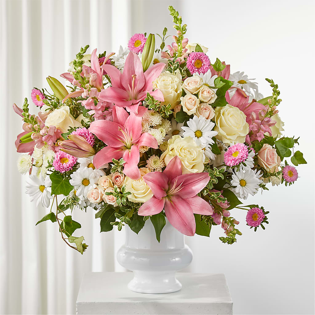 Empathetic Blooms Urn Arrangement – WILL & DEE'S FLORIST, Florence AL