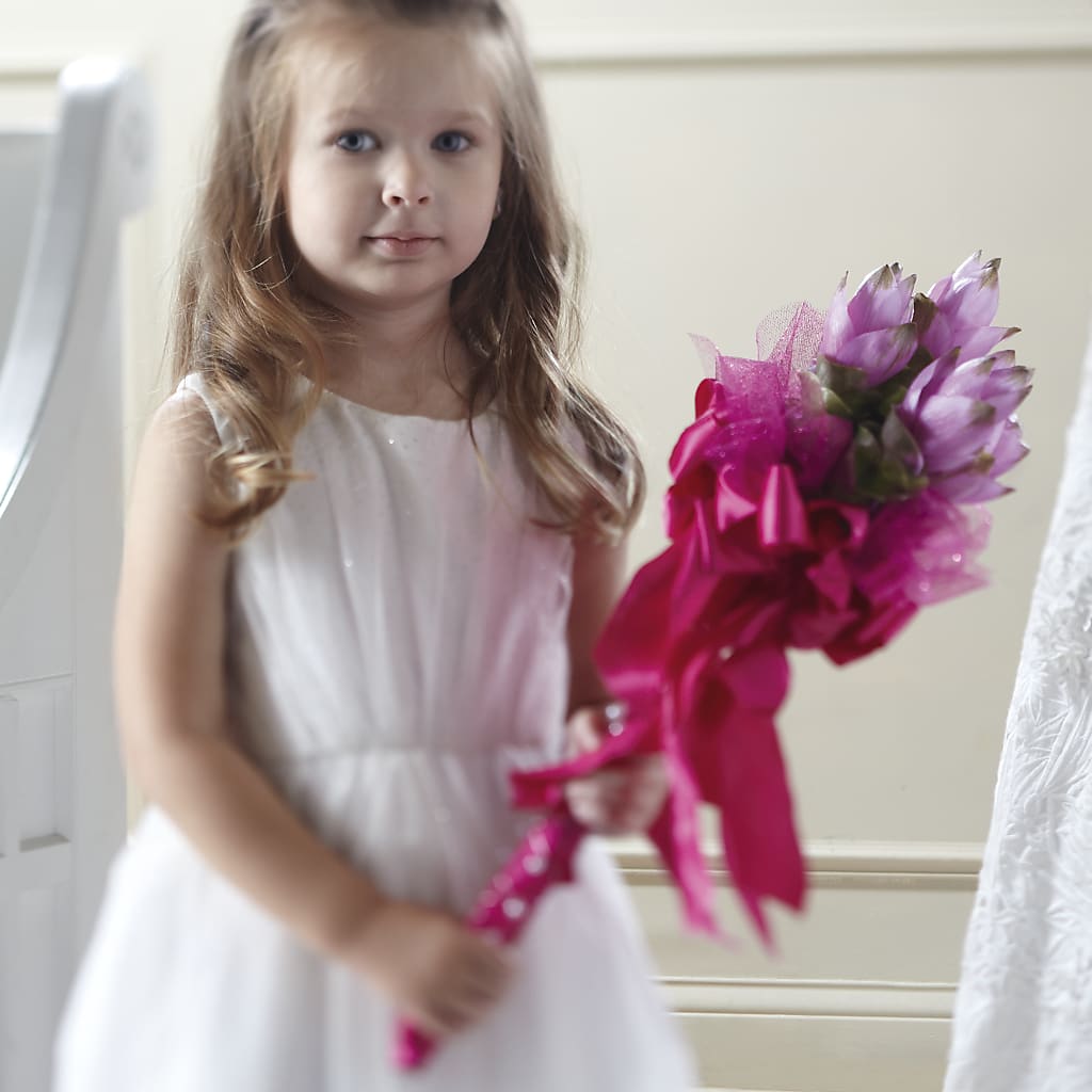 Sparkle Pink Flower Girl Bouquet – WILL & DEE'S FLORIST, Florence AL