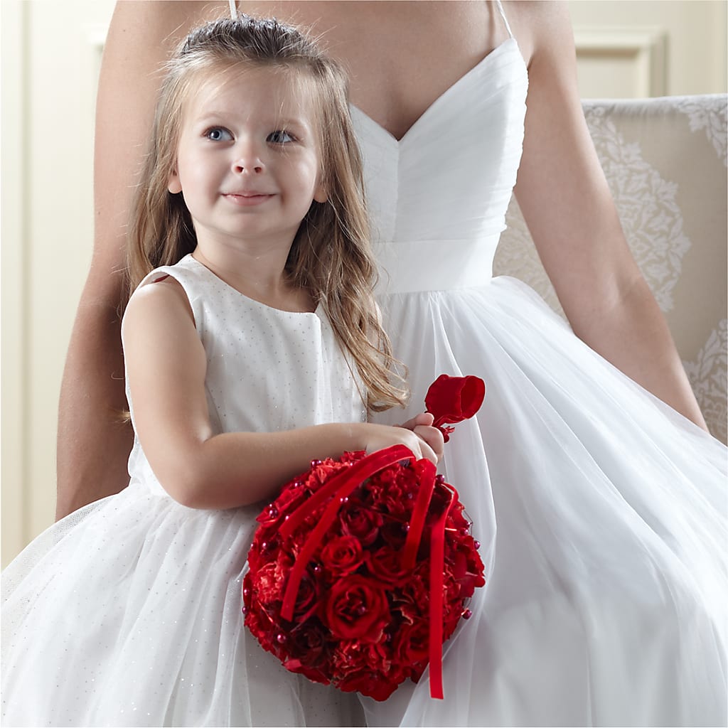 Pure at Heart Flower Girl Arrangement – WILL & DEE'S FLORIST, Florence AL