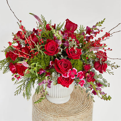 Big Red Bow Bouquet – WILL & DEE'S FLORIST, Florence AL