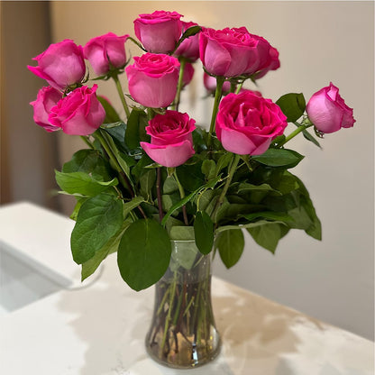 Long Stem Pink Rose Bouquet – WILL & DEE'S FLORIST, Florence AL