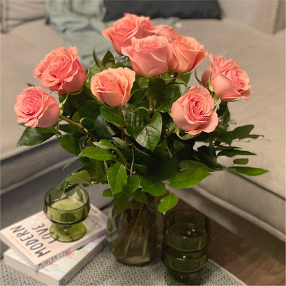 Long Stem Pink Rose Bouquet – WILL & DEE'S FLORIST, Florence AL
