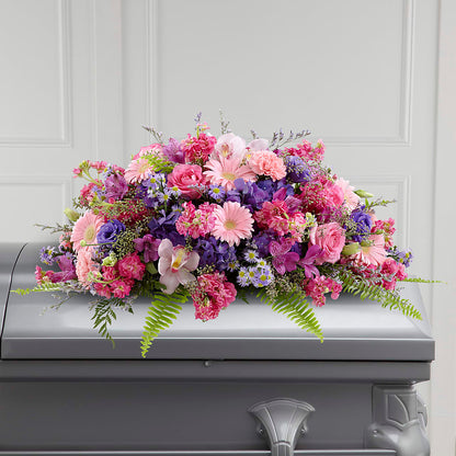 Glorious Garden Casket Spray – WILL & DEE'S FLORIST, Florence AL