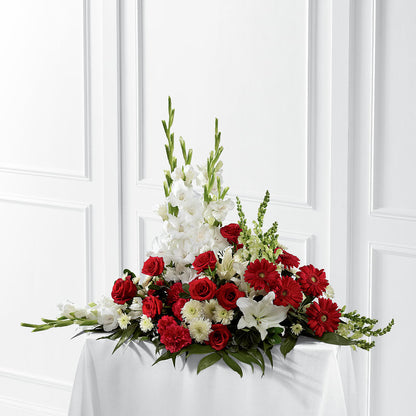 Crimson & White Arrangement – WILL & DEE'S FLORIST, Florence AL