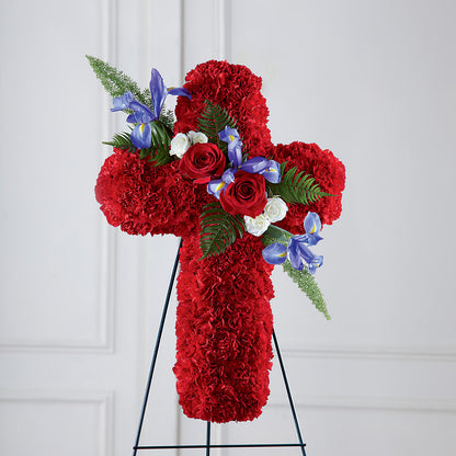 Faithful Hero Floral Cross – WILL & DEE'S FLORIST, Florence AL