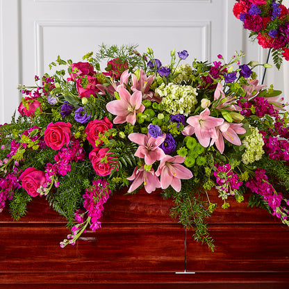 Radiant Tribute Casket Spray – WILL & DEE'S FLORIST, Florence AL
