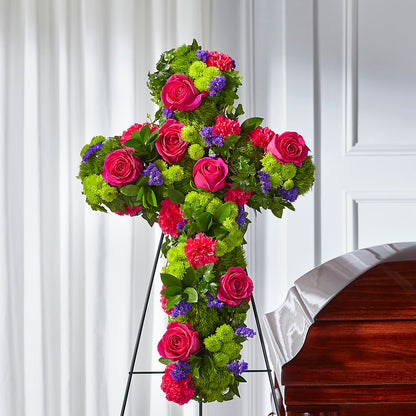 Tribute Rose Floral Cross – WILL & DEE'S FLORIST, Florence AL