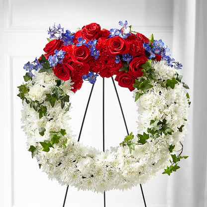 Patriotic Passion Wreath – WILL & DEE'S FLORIST, Florence AL