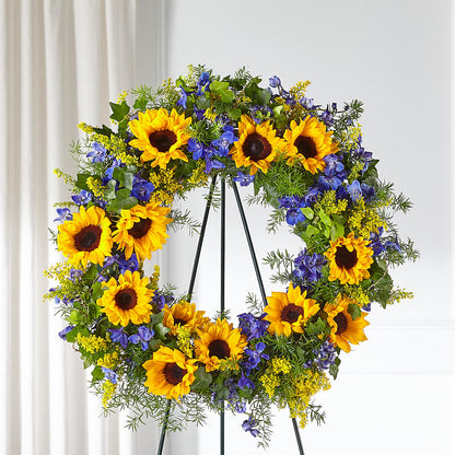 Bright Rays Wreath – WILL & DEE'S FLORIST, Florence AL