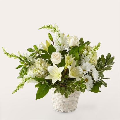 Ivory Elegance Floral Basket – WILL & DEE'S FLORIST, Florence AL