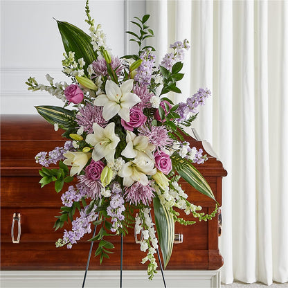 Grateful Hearts Standing Spray – WILL & DEE'S FLORIST, Florence AL