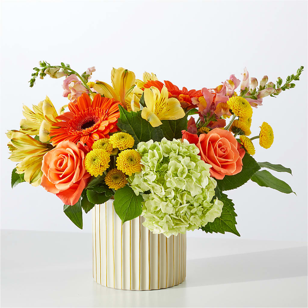 Autumn Sunshine Bouquet with Ivory Vase – WILL & DEE'S FLORIST, Florence AL