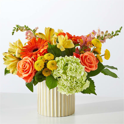Autumn Sunshine Bouquet with Ivory Vase – WILL & DEE'S FLORIST, Florence AL