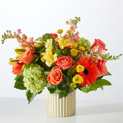Autumn Sunshine Bouquet with Ivory Vase – WILL & DEE'S FLORIST, Florence AL