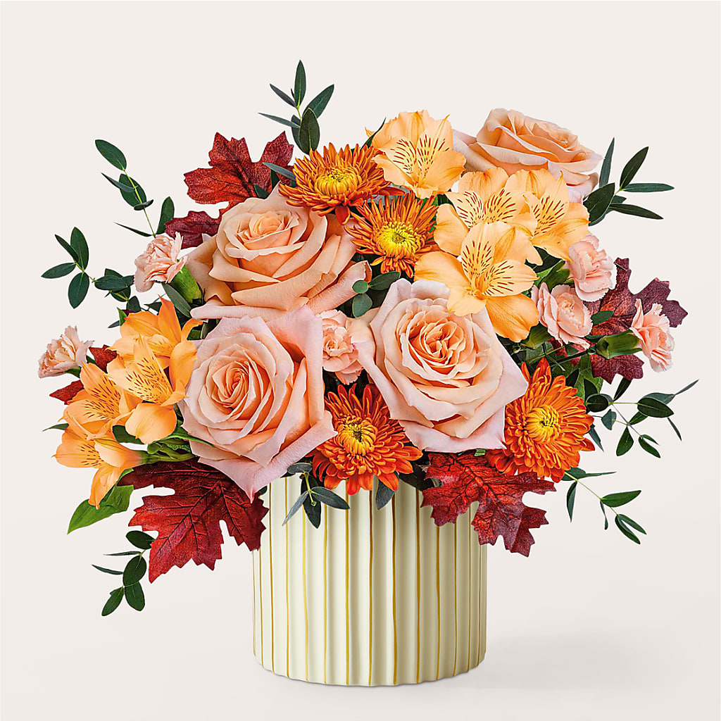 Spiced Latte Bouquet with Ivory Vase – WILL & DEE'S FLORIST, Florence AL