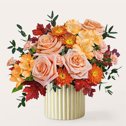 Spiced Latte Bouquet with Ivory Vase – WILL & DEE'S FLORIST, Florence AL