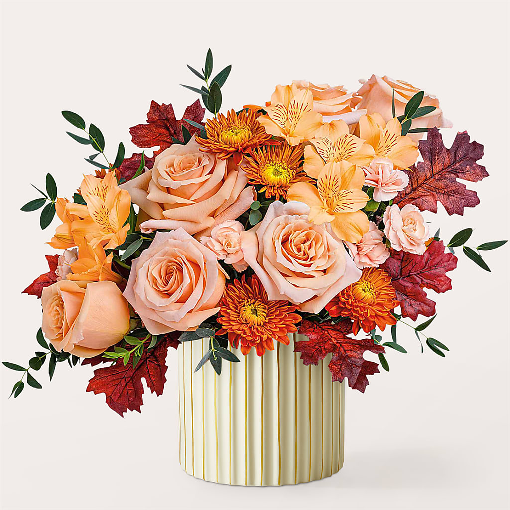 Spiced Latte Bouquet with Ivory Vase – WILL & DEE'S FLORIST, Florence AL