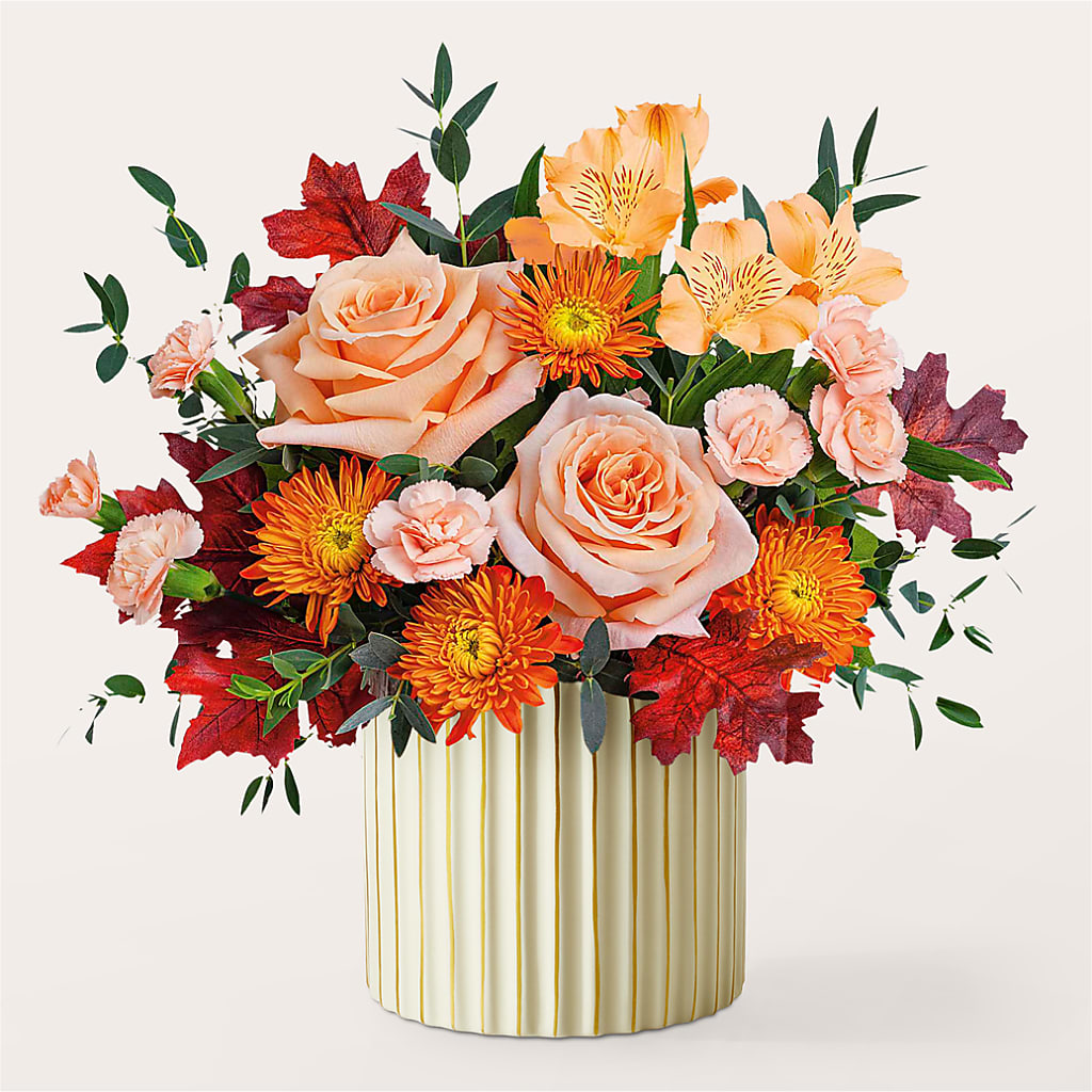 Spiced Latte Bouquet with Ivory Vase – WILL & DEE'S FLORIST, Florence AL