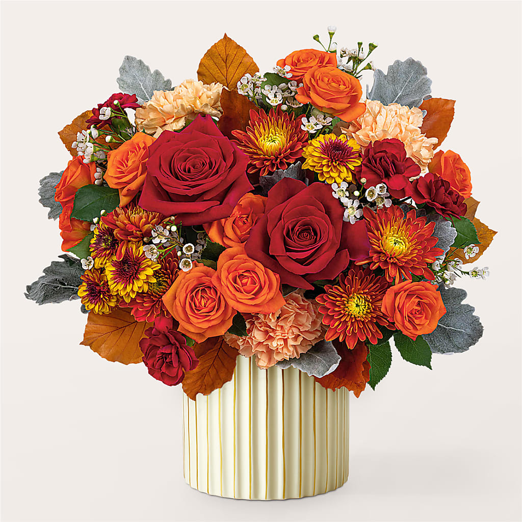 Merlot Bouquet with Ivory Vase – WILL & DEE'S FLORIST, Florence AL