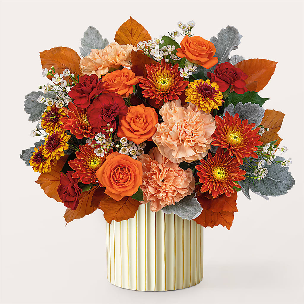 Merlot Bouquet with Ivory Vase – WILL & DEE'S FLORIST, Florence AL