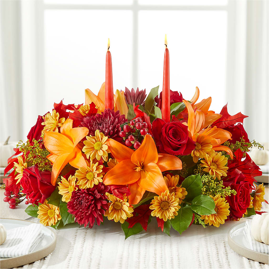 Autumn's Embrace Centerpiece – WILL & DEE'S FLORIST, Florence AL