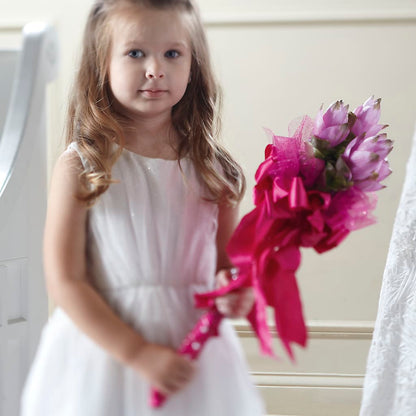 Sparkle Pink Flower Girl Bouquet – WILL & DEE'S FLORIST, Florence AL